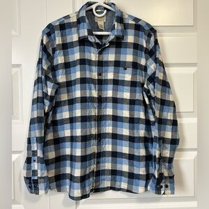L.L. Bean BeanFlex Button Down Plaid Flannel Shirt